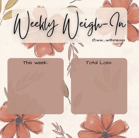 Weekly Weigh In Template, Weigh In Template, Weight Watchers Smart Points, Smart Points, Weight Watchers Meals, Going To The Gym, Weight Watchers, Healthy Life, Aesthetic Wallpapers