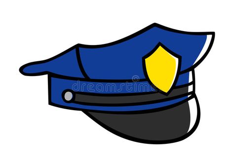 Police Hat Drawing, Cap Drawing, Hat Drawing, Hat Illustration, Police Hat, Doodle Illustration, Free Vector Images, Fashion Illustration, Baseball Cap