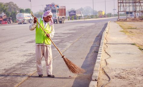 Sweeper cleaning the road with broom. A worker is working at site. He is sweepin , #AD, #broom, #worker, #working, #Sweeper, #cleaning #ad Storyboard Reference, Road Sweeper, Toll Road, Amazing Spiderman, Design Background, Human Figure, Vintage Design, The Road, Vintage Designs