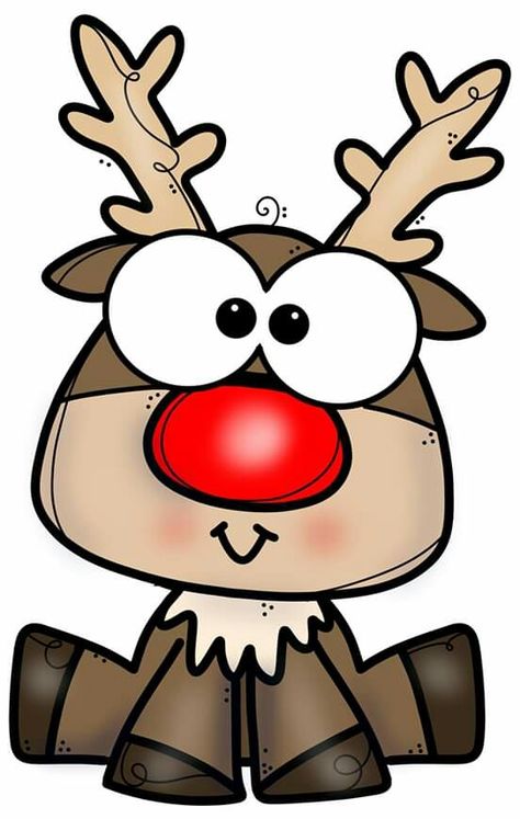 Cute Christmas Clipart, Reindeer Clipart, Christmas Clip Art, Christmas Doodles, Christmas Rock, Navidad Diy, Red Nose, Christmas Cartoons, Christmas Drawing