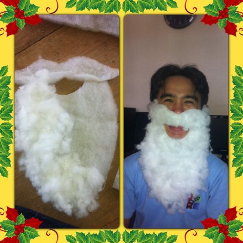 Diy Santa Beard, Fake Beard Diy, Diy Doctor, Fake Beards, Diy Beard, Santa Beard, Diy Santa, Santa Crafts, Christmas Concert