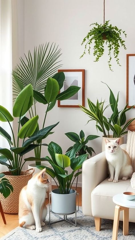 Indoor Plants Safe For Cats, Plants Safe For Cats, Cat Safe House Plants, Pet Friendly Plants, Toxic To Cats, Peace Lilies, Household Plants, Cat Plants, Cat Essentials