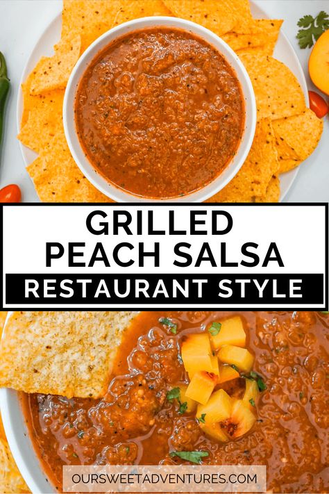 Different Salsa Recipes, Fall Salsa Recipes, Unique Salsa Recipes, Taco Truck Salsa, Homemade Peach Salsa, Peach Salsa Recipe, Salsa Homemade, Alfredo Fettuccine, Homemade Grill