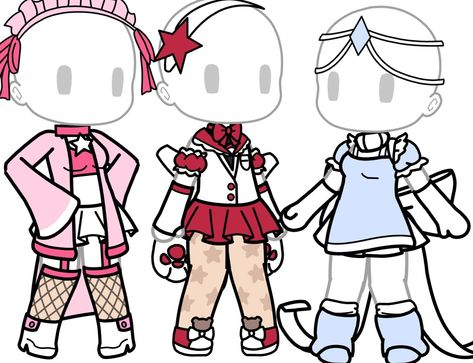 Gacha Life Outfits, Gacha Life Sleep Outfits, 가족 일러스트, Gacha Base Poses Cute, Hello Kitty Clothes, Images Kawaii, Characters Inspiration Drawing, Creative Drawing Prompts, Club Outfit Ideas