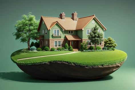 House on earth and green grass in real estate sale or property investment concept Green Real Estate, Real Estate Images, Gallery Wallpaper, Property Investment, Art Gallery Wallpaper, Real Estate Property, Image Icon, Real Estate Sales, Card Banner