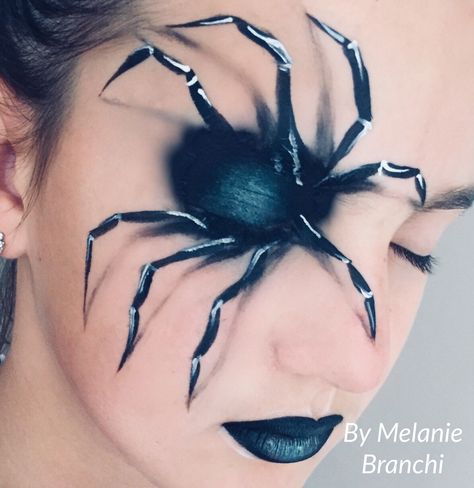 Spider Face Makeup, Halloween Spider Makeup, Halloween Makeup Diy Easy, Spider Makeup, Circus Makeup, Vampire Bride, Creepy Halloween Makeup, Halloween Makeup Diy, Halloween Makeup Pretty