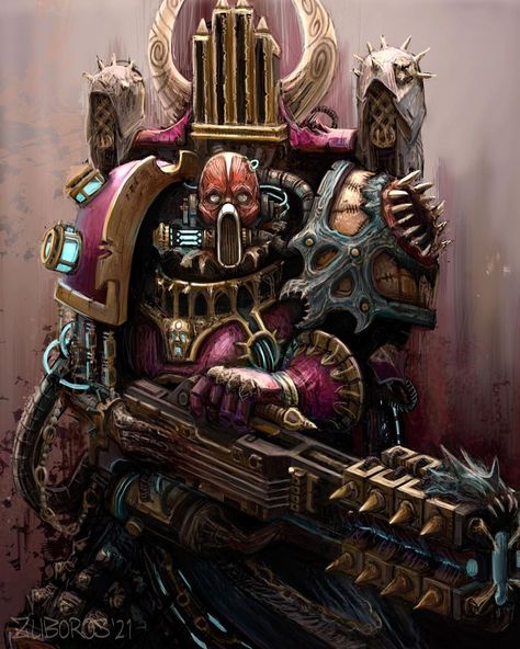 Zig & T-Bag on Instagram: ““Blastmaster” ........blastmaster indeed By: Thomas Mack Links: zuboros.artstation.com @zuboros Go show some click love!!!…” Slaanesh Art, Warhammer 40k Emperor, Warhammer 40k Factions, Emperors Children, Chaos Legion, Chaos 40k, Marine Paint, Body Horror, 40k Chaos