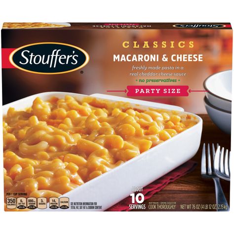 Stouffer's Macaroni & Cheese Stouffers Mac And Cheese Recipe, Parmesan Bread, Cheddar Cheese Sauce, Cheese Pairings, Cheese Party, Mac N Cheese Recipe, Creamy Cheese, Macaroni Cheese, Frozen Meals