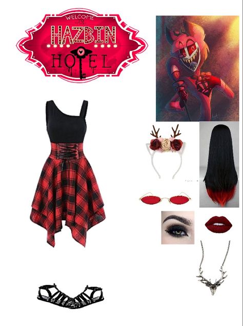 Alastor Outfit Ideas, Helluva Boss Outfit Ideas, Hazbin Hotel Inspired Outfits, Monster High Halloween Costumes, Monster High Halloween, Closet Cosplay, Gothic Costume, Boss Outfit, Adorable Homes Game