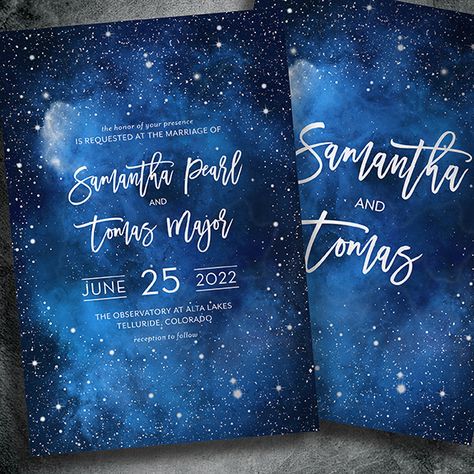 Magical Invitation, Starry Night Prom, Traditional Calligraphy, Debut Invitation, Celestial Theme, Sweet 17, Stars Space, Calligraphy Typography, Space Wedding