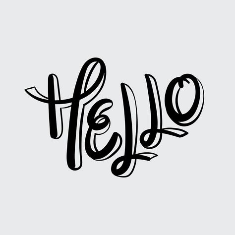 Hello Cafe, Hello Text, Typography Psd, Hello Font, Hello Word, Text Drawing, Hello Greeting, Font Effect, Instagram Illustration