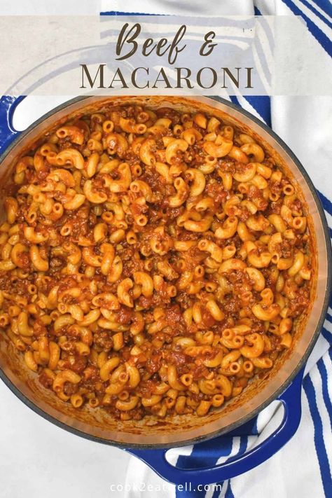 Ground Beef And Macaroni, Speggetti Recipes, Recipes Using Pasta, Easy Goulash Recipes, Seasoned Ground Beef, Beef Sauce, Tomato Dishes, Ground Beef Pasta, Easy Macaroni