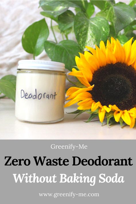 Zero Waste Deodorant Without Baking Soda - Greenify Me Deodorant Without Baking Soda, Diy Deodorant Spray, Baking Soda Deodorant, Diy Shampoo Recipe, Homemade Deodorant Recipe, Baking Soda Free Deodorant, Eco Bathroom, Deodorant Recipe, Baking Soda For Hair