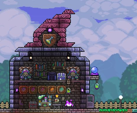 #terraria #wizard #magic #house Terraria Wizard House, Npc House Terraria, Terraria Tutorial, Minecraft Ideas To Build Houses, Minecraft Ideas To Build Projects, Terraria Npc House Ideas, Dungeons And Dragons Npc, Minecraft Ideas To Build, Victorian Terrariums