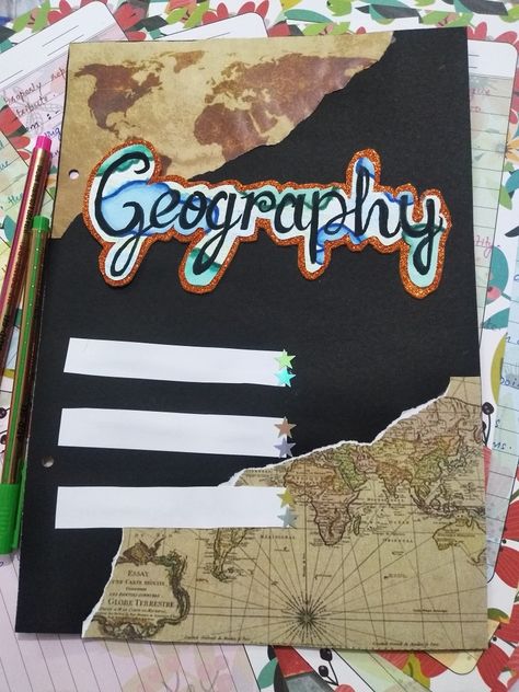 Practical Copy Cover Design, Geography Portfolio Cover Page, Geography Astethic, Geography Practical File Cover, Geography Aesthetic Cover Page, Geography Project File Cover Ideas, Geography Project Cover Page Ideas Aesthetic, Geography Aesthetic Cover, Geography Project Cover Page Ideas School