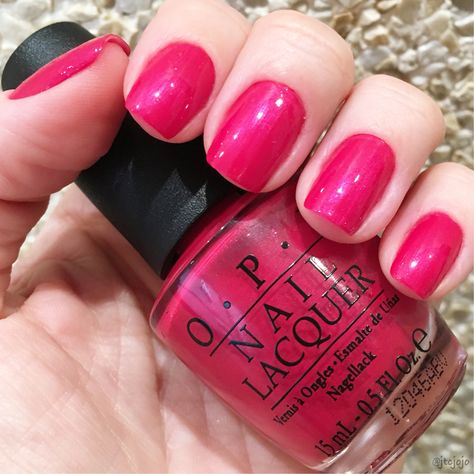 Opi California Raspberry, Raspberry Nails Design, Raspberry Nail Color, Raspberry Nails, California Nails, Nail Options, Opi Nail Polish Colors, Black And White Nails, Opi Nail Colors