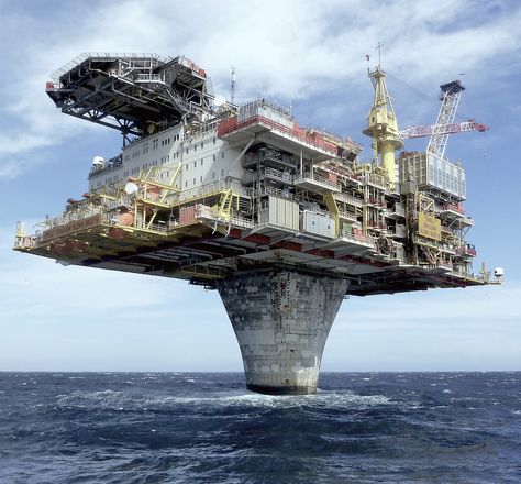 Sweden’s Draugen Oil Platform | I Like To Waste My Time Oil Rig Jobs, Water Well Drilling, Oil Platform, Oil Field, Oil Drilling, Well Drilling, Oil Refinery, Drilling Rig, Oil Industry