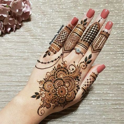 Easy Henna Designs for Hands and Fingers | Creative Khadija Blog Tato Henna, Finger Henna Designs, Eid Mehndi Designs, Mehndi Designs 2018, Henna Tattoo Designs Hand, Latest Henna Designs, Full Mehndi Designs, Stylish Mehndi, Stylish Mehndi Designs