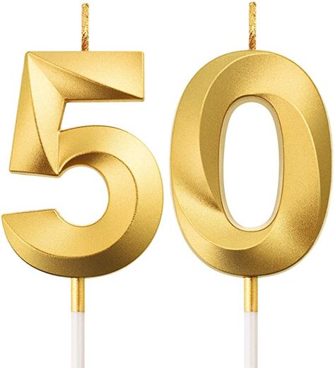 Amazon.com: 50th Birthday Candles Cake Numeral Candles Happy Birthday Cake Topper Decoration for Birthday Party Wedding Anniversary Celebration Supplies (Gold) : Home & Kitchen 50th Birthday Candles, Happy Anniversary Photos, Decoration For Birthday Party, 50th Year Wedding Anniversary, Happy Birthday Candles Cake, 50th Anniversary Decorations, Candles Cake, Number Candles Birthday, Birthday Ideas For Her