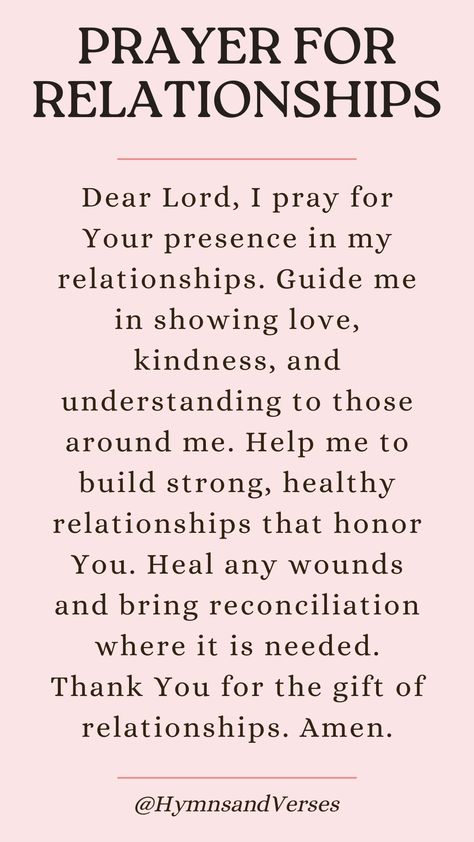 Lift up your relationships to God with this prayer. Seek His guidance, love, and peace in all your interactions. Prayers For Finding Love, Prayer For Love Relationships, God In Relationships, Prayer For Relationships Couples, Self Love Prayer, Prayer For Relationships, Relationship Prayers, Exam Prayer, Godly Relationship Advice