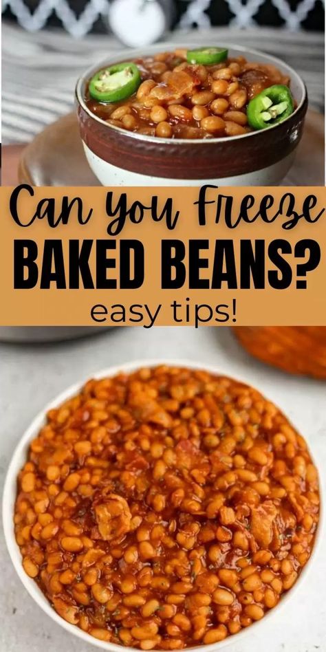 Can you Freeze Baked Beans - Eating on a Dime Leftover Baked Beans, Freeze Beans, Canned Baked Beans, Best Baked Beans, Freezing Leftovers, Eating On A Dime, Baked Bean Recipes, Baked Beans, Summer Lovin