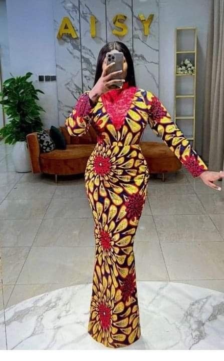 Aisy Fashion, Beautiful Ankara Dresses, Ankara Styles For Ladies, African Ladies, Ankara Long Gown Styles, African Lace Styles, African Fabric Dress, Gown Fashion, Long African Dresses