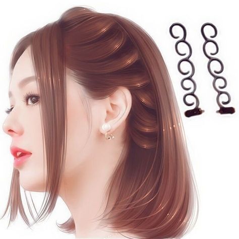 Color Random Fashion French Trendy Styling Accessories Braiding Tool Hair Braider Hook Weave Hair Braid Diy, Short Quick Weave, Hair Twisters, Bride Hair Clips, Hair Braiding Tool, Braid Tool, Hair Braider, Plaits Hairstyles, Diy Braids