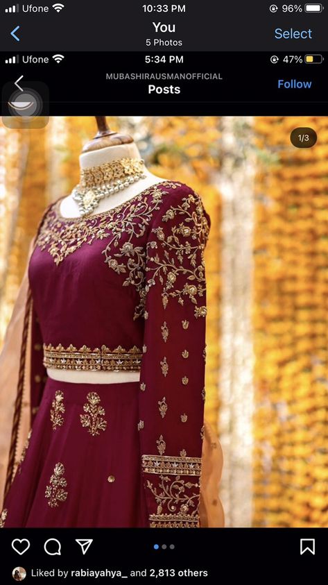 Red Dabka Lehenga For Eid, Red Lehenga With Dabka Work For Wedding, Red Lehenga With Dabka Work, Red Dabka Choli, Deep Red Pakistani Bridal Dress, Bridal Hijab Styles, Pakistani Party Wear Dresses, Red Bridal Dress, Fancy Sarees Party Wear