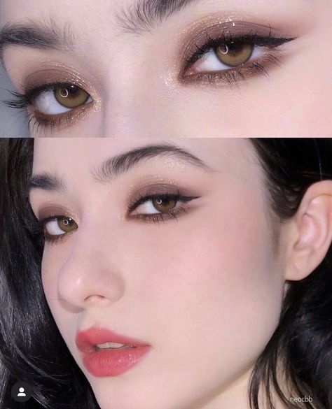 Wide Eye Makeup, Korean Makeup Trends, Eyes Style, Epic Clothing, Cute Eye Makeup, Doll Eye Makeup, Korean Eye Makeup, Smoky Eyes, Ethereal Makeup