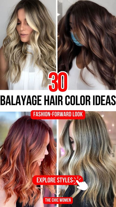 30 Stunning Balayage Hair Color Ideas You Need to Try in 2024 Trending Balayage Hair, Brown Hair Foils, Balayage Types, Baylage Hair 2024, Types Of Balayage, Balayage Contouring, Hair Color Ideas Highlights, Balayage Color Ideas, Mocha Highlights