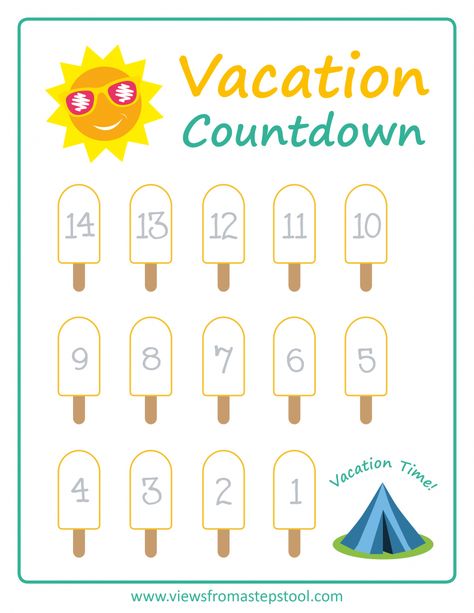 Printable Countdown Calendar, Disney World Countdown, Vacation Calendar, Countdown For Kids, Countdown Calendar Printable, Pregnancy Countdown, Daily Calendar Template, Earth Day Coloring Pages, Vacation Countdown