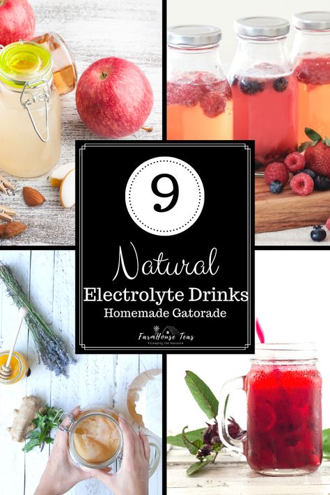 Electrolyte Tea, Haymakers Punch, Electrolyte Drink Recipe, Homemade Gatorade, Switchel Recipe, Aronia Berries, Natural Electrolytes, Homestead Kitchen, Raw Apple Cider Vinegar