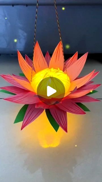 Mid Autumn Festival Craft, Lotus Lantern, Paper Lotus, Diy Lanterns, Lantern Festival, How To Make Lanterns, Festival Diy, Autumn Festival, Mid Autumn