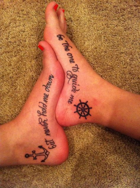 Mom Daughter Tattoos, Matching Best Friend Tattoos, Bestie Tattoo, Anchor Tattoos, Bff Tattoos, Mother Daughter Tattoos, Best Friend Tattoos, Tattoos For Daughters, Sister Tattoos