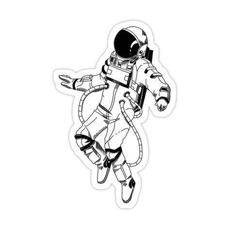 Astronaut Sticker, Nasa Spacex, Hello Kitty Photos, Guitar Stickers, Black And White Stickers, Bike Stickers, Horse Drawings, Simplistic Tattoos, Art Journal Pages