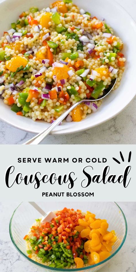 Cranberry Orange Couscous Salad, Orange Couscous Recipes, Orange Couscous Salad, Healthy Couscous Salad, Couscous Salads, Pearl Couscous Recipes, Salad With Oranges, Orange Salad Recipes, Couscous Dishes