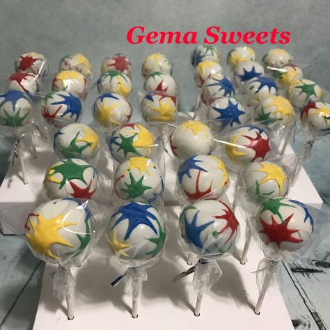 Paintball inspired cake pops by Gema Sweets. Paintball Cake Pops, Paintball Cake, Cake Pop, Paintball, Cake Pops, Cake