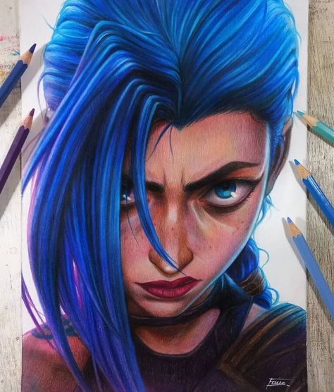 Superhero Character Pencil Drawing Character Pencil Drawings, Jinx From Arcane, Pencil Drawing, Pencil Drawings, Look At, Pencil, Drawings, Makeup, Hair