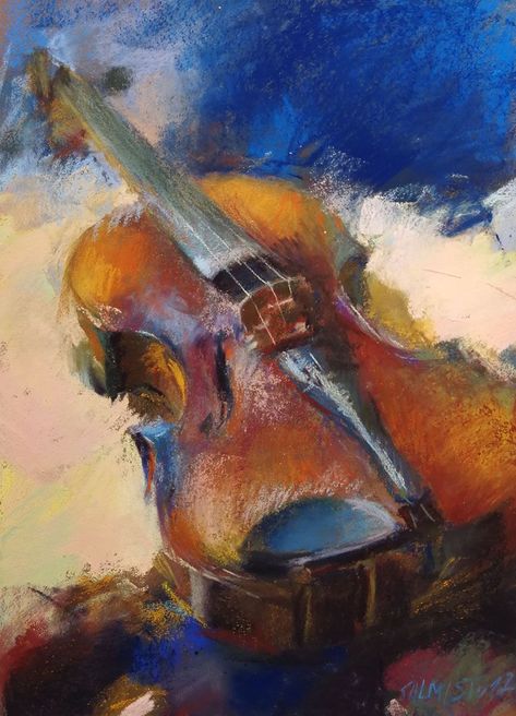 Violin Oil Painting, Chalk Pastel Painting Ideas, Chalk Pastel Drawing Ideas, Soft Pastels Artwork, Chalk Pastels Art Ideas, Chalk Pastel Painting, Chalk Pastel Ideas, Chalk Pastels Art, Painting With Chalk Pastels