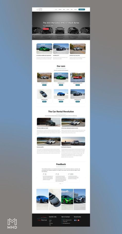 MHD | Website Design and Development | WordPress Website Car Rental Website, Freelance Jobs, Shopify Website Design, Ui Design Website, Car Rental Company, Custom Web Design, Webpage Design, Website Design Layout, Shopify Website