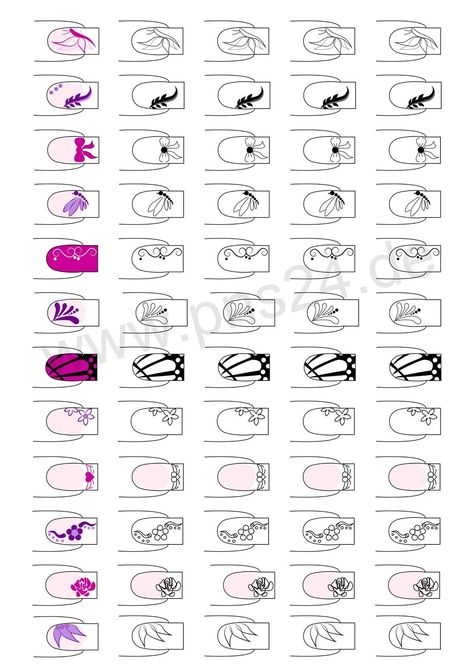 Free Printable Nail Art Practice Sheet, Printable Nail Art Practice Sheet, Printable Nail Art, Nail Guide, Nail Template, Nail Tech School, Unghie Nail Art, Nails Tutorial, Nail Drawing