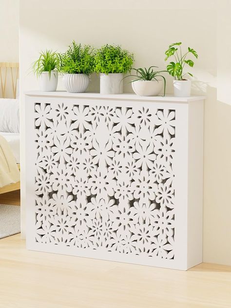 PRICES MAY VARY. Design and Aesthetics: Our radiator covers for home are meticulously crafted with a stylish white hue, ensuring they blend seamlessly with any interior decor. The intricately designed hollowed pattern adds a touch of gracefulness and sophistication to the look, making these heater covers for home a perfect blend of functionality and fashion. Material and Durability: Made from high-quality PVC material, our radiator covers are designed to be robust and long-lasting. The material Victorian Beach House, Steam Radiators, Heater Covers, Decorative Radiators, Radiator Covers, Heater Cover, Furniture Storage Cabinets, Pvc Board, Modern Victorian