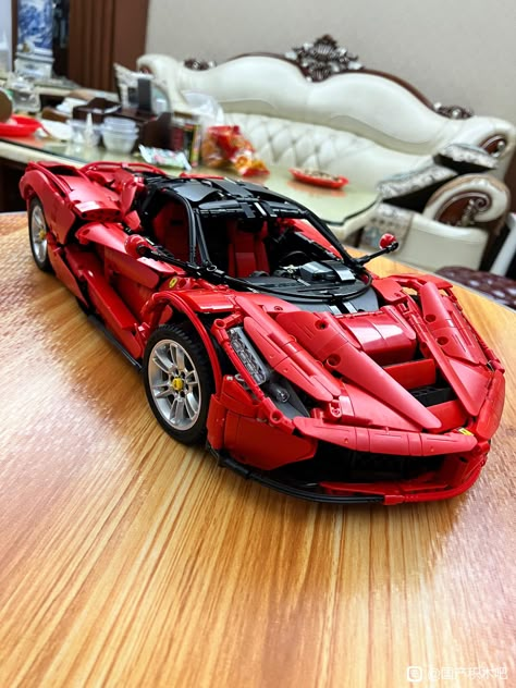 Lego Aesthetic, Lego Ferrari, Lego Room Decor, Lego Craft, Ferrari Laferrari, Lego Creative, Lego Room, Lego Cars, Lego Technic