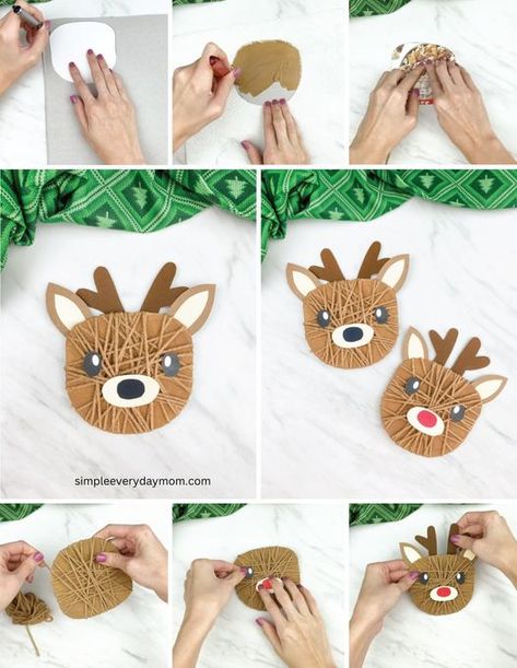 Reindeer Craft, Fun Crafts For Kids, Christmas Crafts For Kids, Animal Party, Kids Christmas, Tree Ornaments, Christmas Tree Ornaments, Fun Crafts, Reindeer