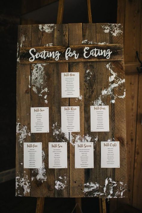 stylish and creative winter wedding seating chart ideas Elmore Court, Wedding Reception Hall, Winter Wedding Table, Rime Arodaky, Signing Table Wedding, Wedding Table Plan, Seating Plan Wedding, Reception Signs, Engagement Decorations