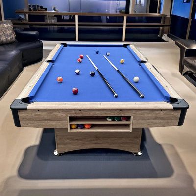 This multi-functional billiard table is made of MDF plate, a real multi-purpose game table, with ball storage space, wide tabletop, smooth and delicate, easy to operate, high rebound rubber strip, can make the ball accurate rebound, large moisture-proof foot mat design, velvet table cloth feel delicate, walk the ball more smooth. IQOWEL Felt Color: Blue | IQOWEL Multi Game Pool Table 31.5 H x 96.0 W x 52.0 D in green / Manufactured Wood in Blue | 8' | Wayfair Pub Pool Table, Velvet Table Cloth, Teen Games, Teen Game Rooms, Multi Game Table, Velvet Table, Mat Design, Ball Storage, Pool Tables