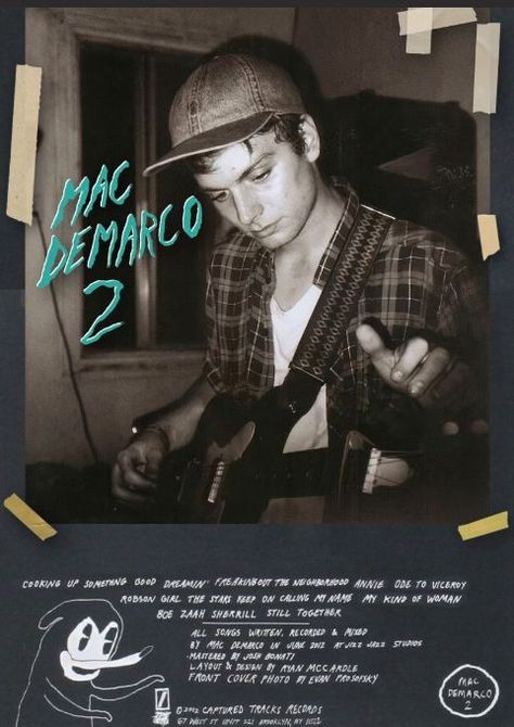 Marc Demarco Poster, Mac Demarco Poster, Radiohead Poster, Mac Demarco, Crying Emoji, Music Collage, Music Poster Design, Poster Room, Music Artwork