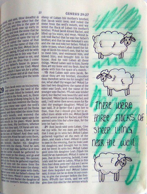 Genesis 29 Bible Journaling, Bible Journal Template, Bible Journaling Genesis, Bible Journal Genesis, Books Of Bible, Journaling Ideas Drawings, Bible Journaling Ideas Drawings, Bible Doodling, Bible Journal Notes