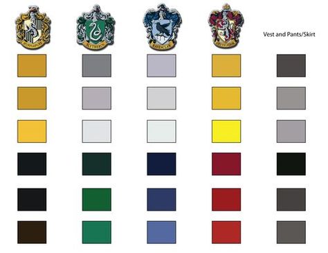 Harry Potter Color Palette, Harry Potter House Colors, Harry Potter Uniform, Hogwarts House Colors, Classe Harry Potter, Harry Potter Colors, Harry Potter Quilt, Hogwarts Uniform, Harry Potter Nursery