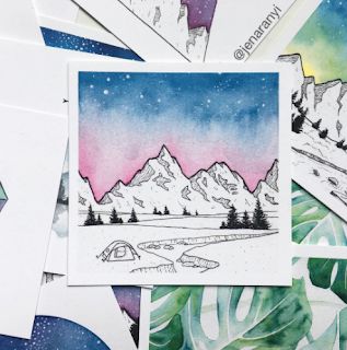 Cassie Stephens: In the Art Room: Jen Aranyi Inspired Landscapes Jen Aranyi, Winter Art Lesson, Cassie Stephens, School Art Projects, Winter Art, Art Club, Elementary Art, Teaching Art, Art Inspiration Drawing